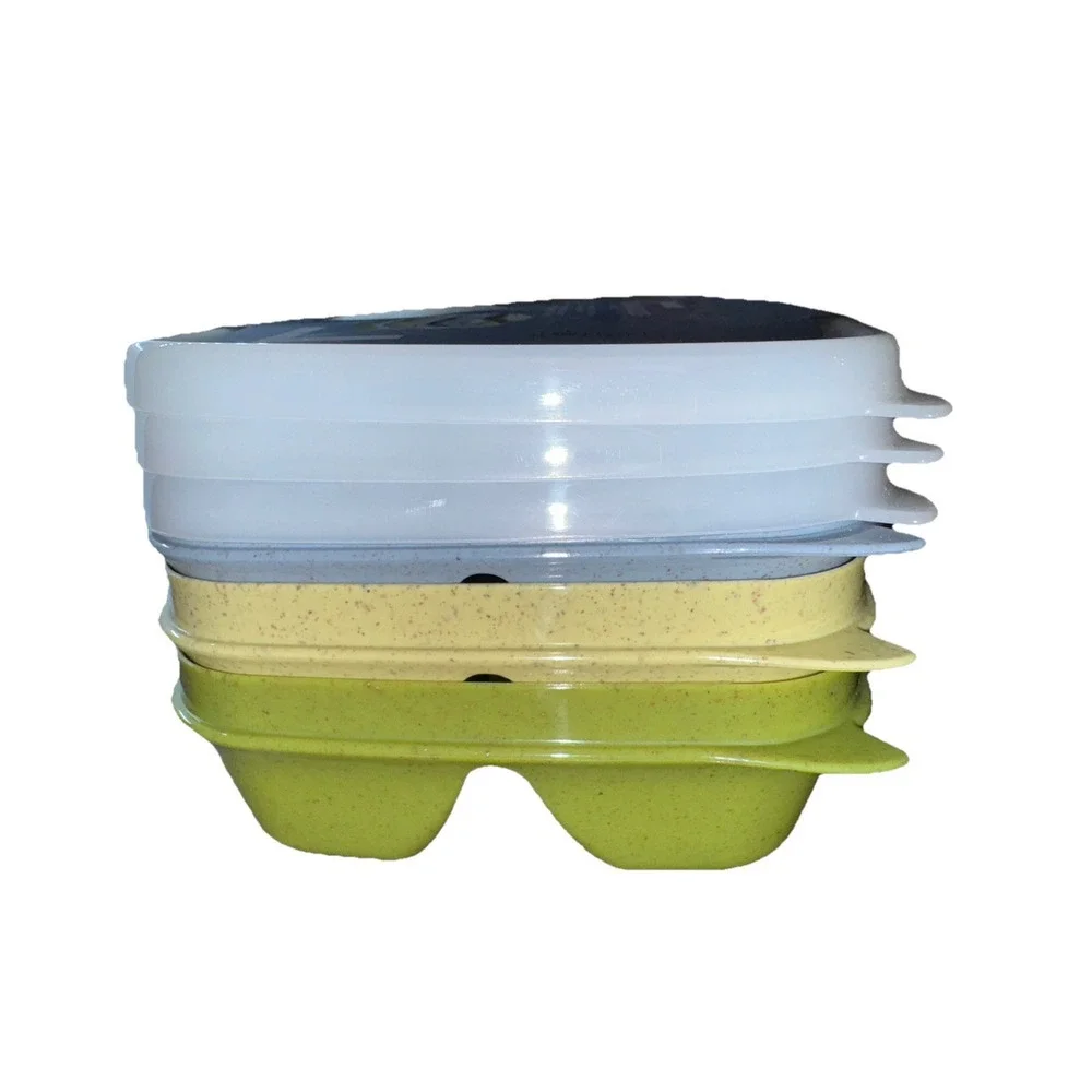 Crofton Bento Lunch Box with Compartments Reusable Container W/ Sporks SET OF 3